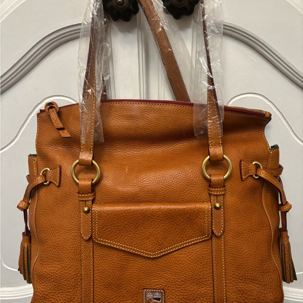 Dooney & Bourke “The Smith Bag” Tan Leather Shoulder Bag